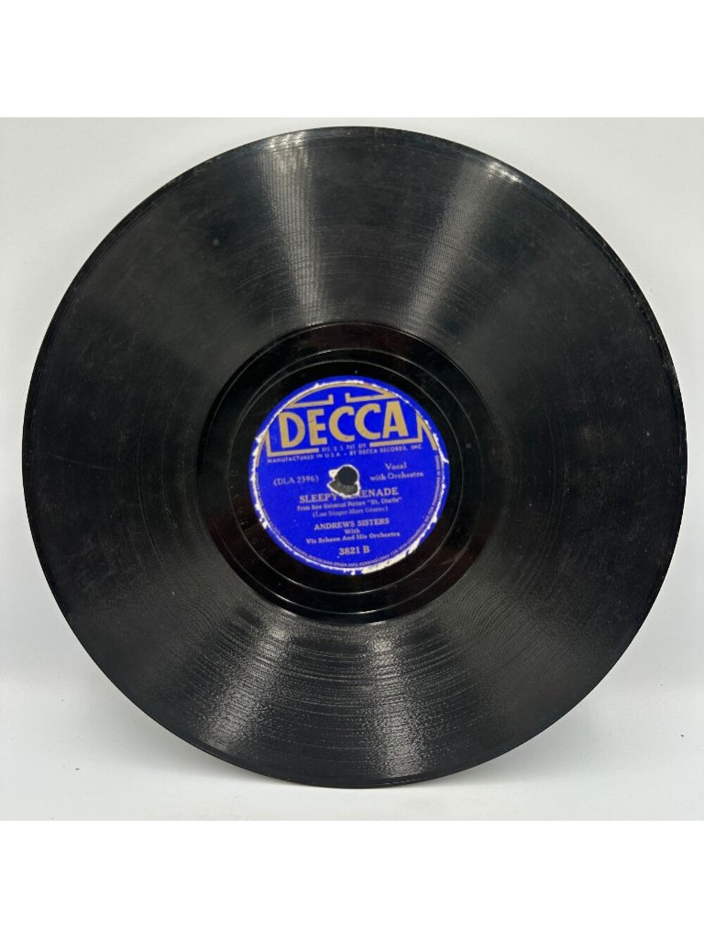 Andrews Sisters - Daddy / Sleepy Serenade 1940s 78 RPM Vinyl Decca Records Vocal
